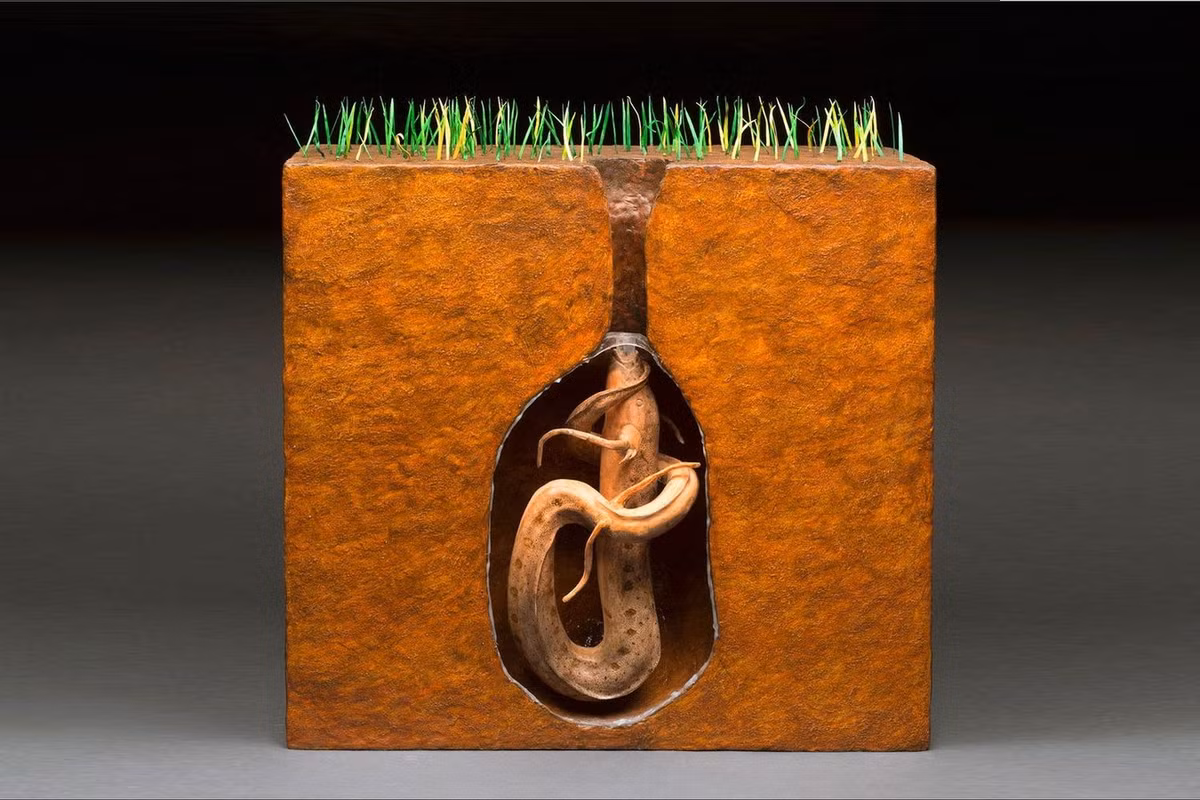 Nếu tình trạng này kéo dài, cá phổi châu Phi bắt đầu kích hoạt trạng thái ngủ hè. Trong trạng thái này, quá trình trao đổi chất chỉ còn bằng 1/60 mức thông thường, các chất thải được chuyển hóa thành dạng ít độc hại hơn. Ảnh: Bluesky.