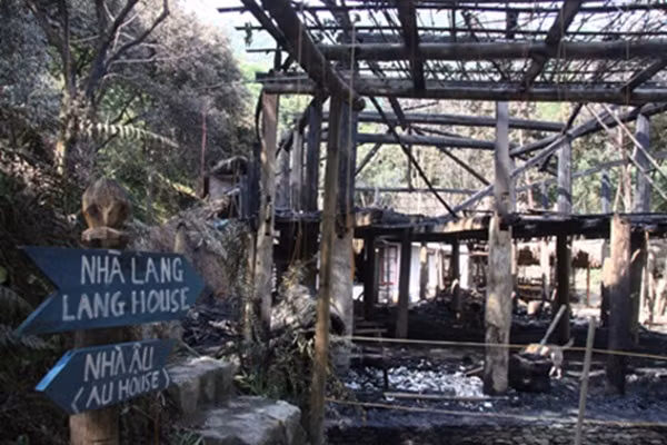 Hiện trường đám cháy.