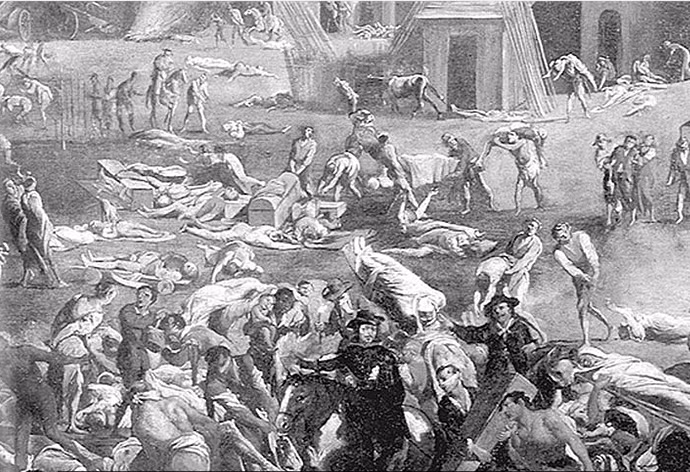 Họ còn cho rằng, người Do Thái đã đầu độc vào dòng nước họ sinh sống, hậu quả là người Do Thái đã phải hứng chịu sự trừng phạt tàn sát sau thảm họa trên.