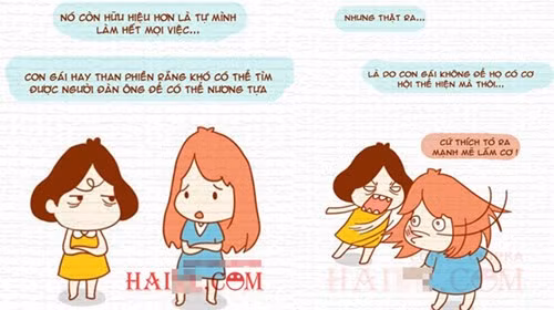 Con gái lại nghĩ ngợi lung tung.