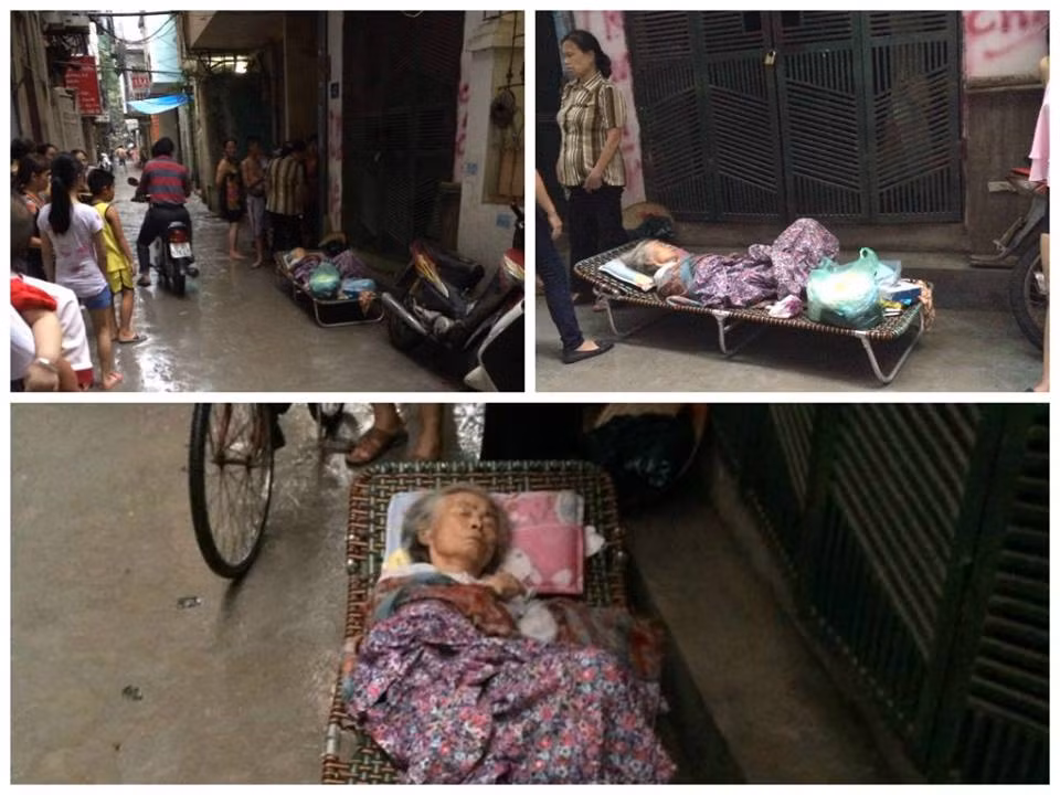 Cư dân mạng lan truyền thông tin người mẹ chồng tội nghiệp bị con dâu và cháu nội khiêng ra ngoài đường trong lúc đang hấp hối.