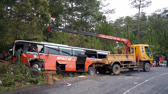 Hiện trường vụ tai nạn.