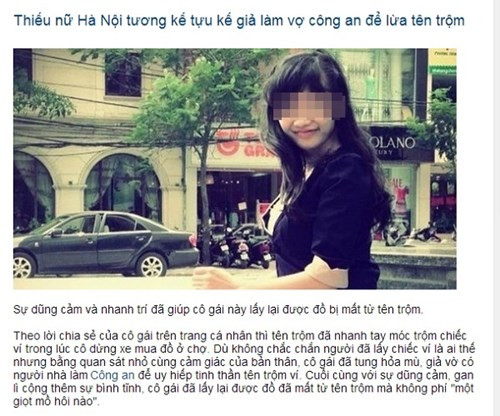 Câu chuyện cùng với hình ảnh được cho là của nữ nhân vật chính được dân mạng truyền tay nhau. Ảnh: Vitalk.