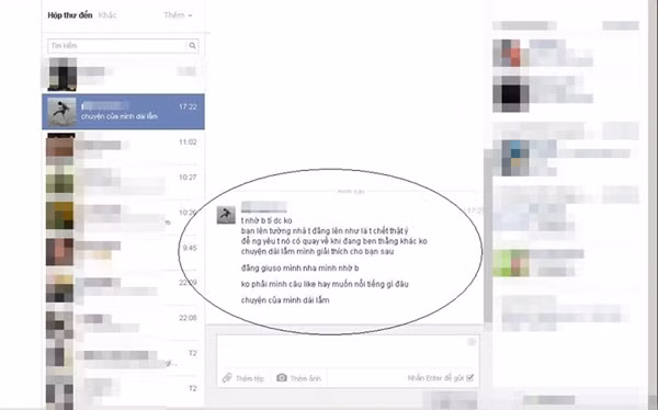 Đoạn tin nhắn mà M.C.T nhờ tung tin mình giả chết.