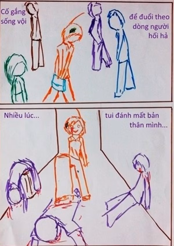 Rồi những lúc "đánh mất bản thân" hay gục ngã...