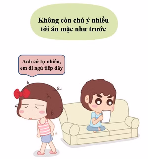 Không chú ý đến ngoại hình như trước nữa.