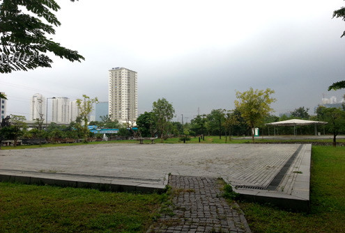 Trong khuôn viên của Bảo tàng Hà Nội rất rộng, thoáng đãng, sạch sẽ...