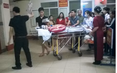 Thai phụ bị kéo lê hiện đang trong tình trạng rất nguy kịch.