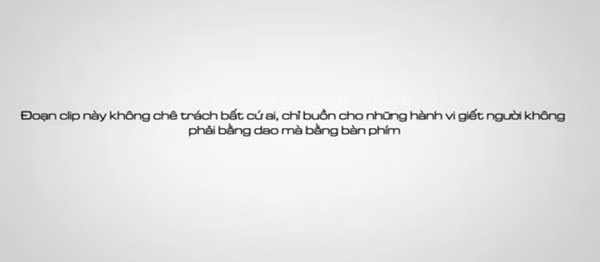 Thầy Khắc Hiếu chia sẻ: "Đoạn clip không chê trách bất cứ ai, chỉ buồn cho những hành vi giết người không phải bằng dao mà bằng bàn phím". Nhiều dân mạng bày tỏ sự đồng tình với nội dung của clip và cho rằng, góp ý là tốt nhưng nên nhìn nhận sự việc theo nhiều hướng trước khi để bản thân biến thành các "anh hùng bàn phím". 