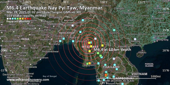 Dong dat o Myanmar nguy hiem the nao, sao khong duoc canh bao som?