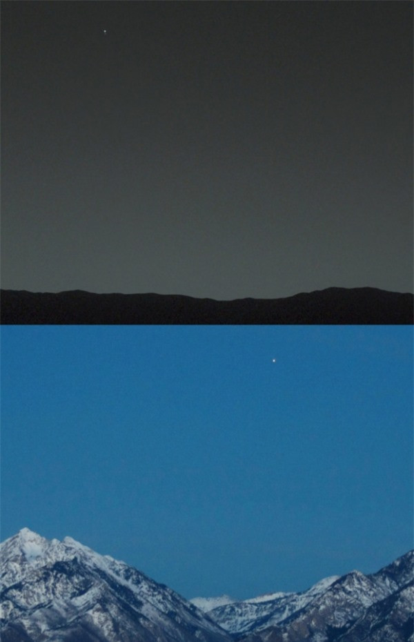 Những đốm sáng li ti chính là Trái đất nhìn từ sao Hỏa và sao Hỏa nhìn từ Trái đất