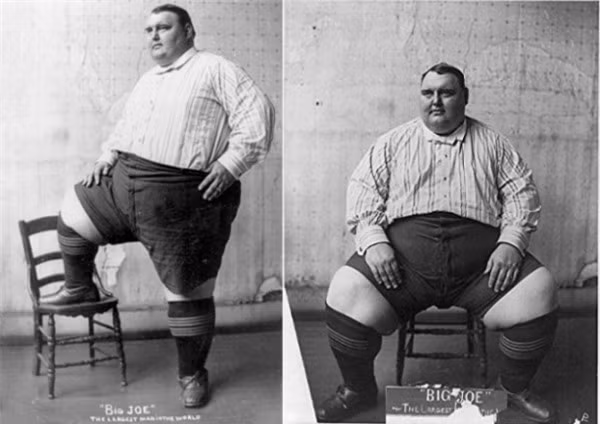 Người đàn ông này có biệt danh là Big Joe, được xem là người béo nhất thế giới tại thời điểm năm 1905.