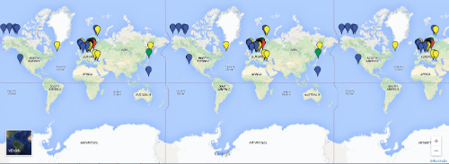 Bản đồ những lần đối đầu giữa Nga và phương Tây trên toàn thế giới