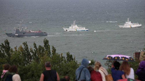 Tàu chiến Ukraine ở ngoài khơi Odessa.