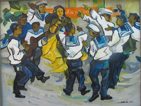 Tác phẩm "Vũ điệu lính đảo" của Đỗ Đức Khải.