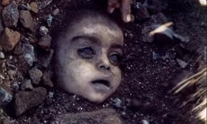 Ánh mắt ám ảnh của một cậu bé Ấn Độ thiệt mạng trong thảm kịch rò rỉ chất độc từ nhà máy thuốc trừ sâu Bhopal. Chỉ trong một đêm 02 rạng sáng 03/12/1984, có đến 3,000 người chết; 5,000 người nữa ngã xuống trong vòng 3 ngày sau đó; và suốt hơn 20 năm sau, không dưới 15 ngàn người đã được ghi nhận là tử vong và hàng chục nghìn người mắc di chứng sau thảm họa kinh hoàng này.