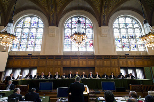 Phiên tòa xử vụ tranh chấp Nicaragua và Colombia tại ICJ, Hà Lan.