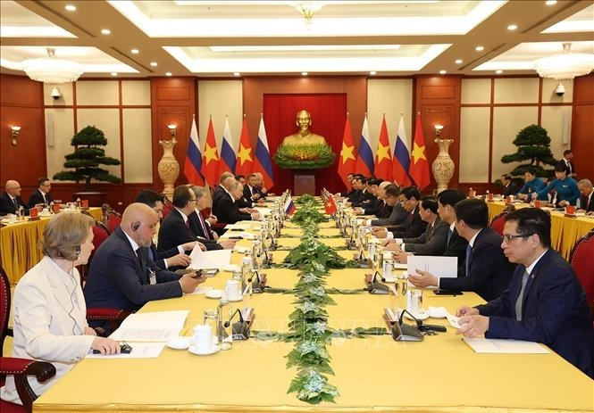 Tong Bi thu Nguyen Phu Trong hoi dam voi Tong thong Nga Putin-Hinh-3