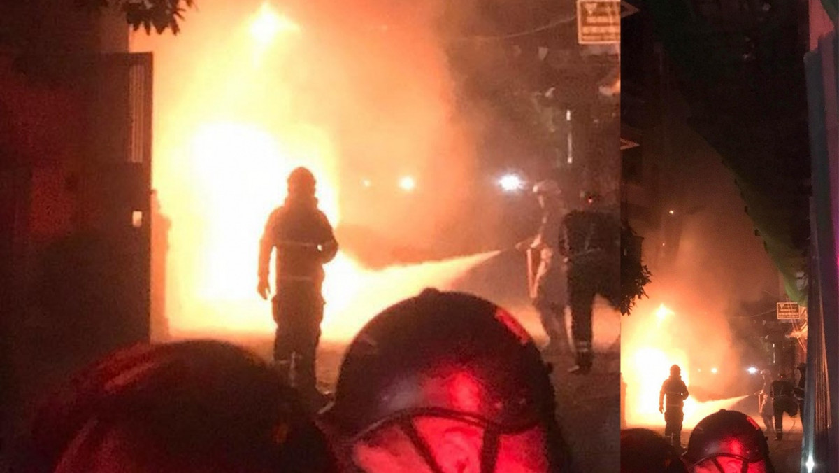 Chay no hop cong to do qua tai dien giua dem o Ha Noi