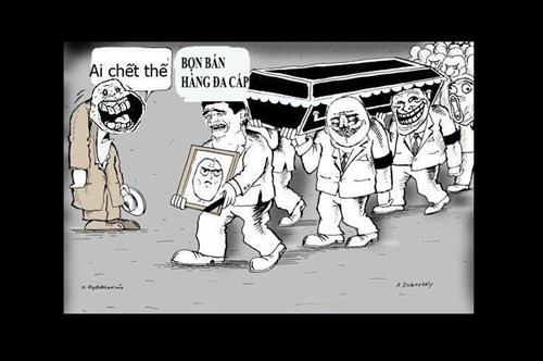 Dân mạng đã chế rất nhiều ảnh bày tỏ sự bức xúc và châm biếm, "đá xoáy" về câu chuyện kinh doanh đa cấp tại Việt Nam.