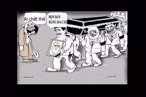 Dân mạng đã chế rất nhiều ảnh bày tỏ sự bức xúc và châm biếm, "đá xoáy" về câu chuyện kinh doanh đa cấp tại Việt Nam.