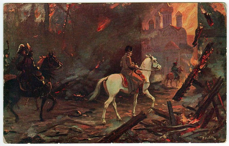 Sau một tháng chờ đợi Sa hoàng đầu hàng nhưng chỉ nhận lại sự im lặng, Napoleon phải đối mặt với mùa đông nước Nga tàn khốc và buộc phải ra lệnh cho những người lính đang đói khát rút khỏi Moscow.