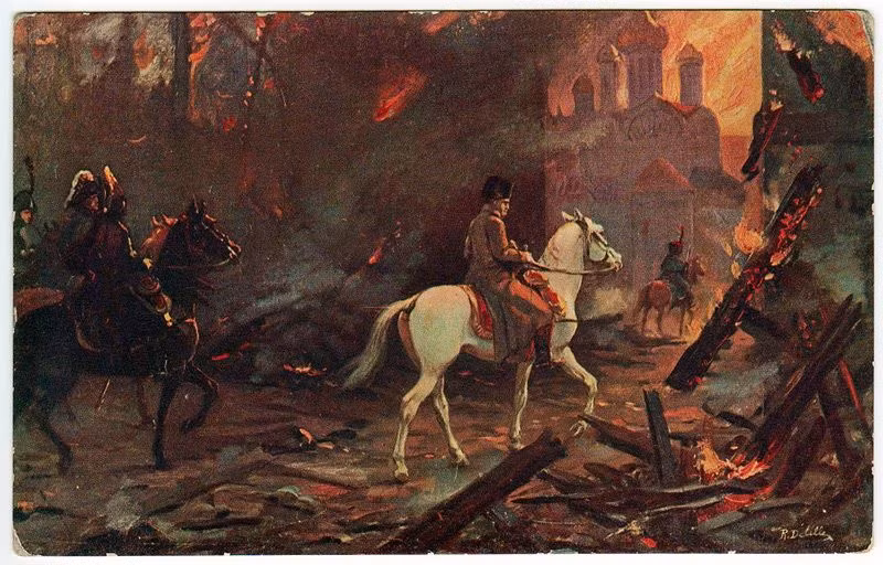 Sau một tháng chờ đợi Sa hoàng đầu hàng nhưng chỉ nhận lại sự im lặng, Napoleon phải đối mặt với mùa đông nước Nga tàn khốc và buộc phải ra lệnh cho những người lính đang đói khát rút khỏi Moscow.