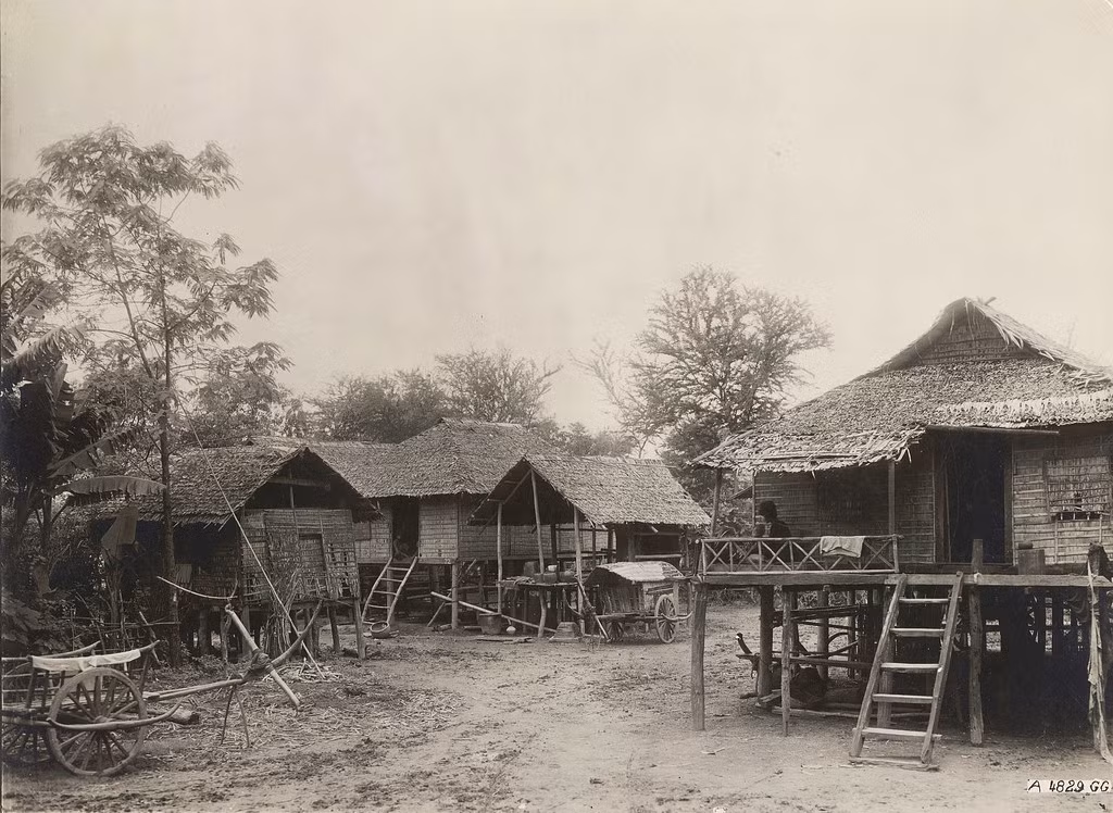 Làng của người Khmer ở Châu Đốc.