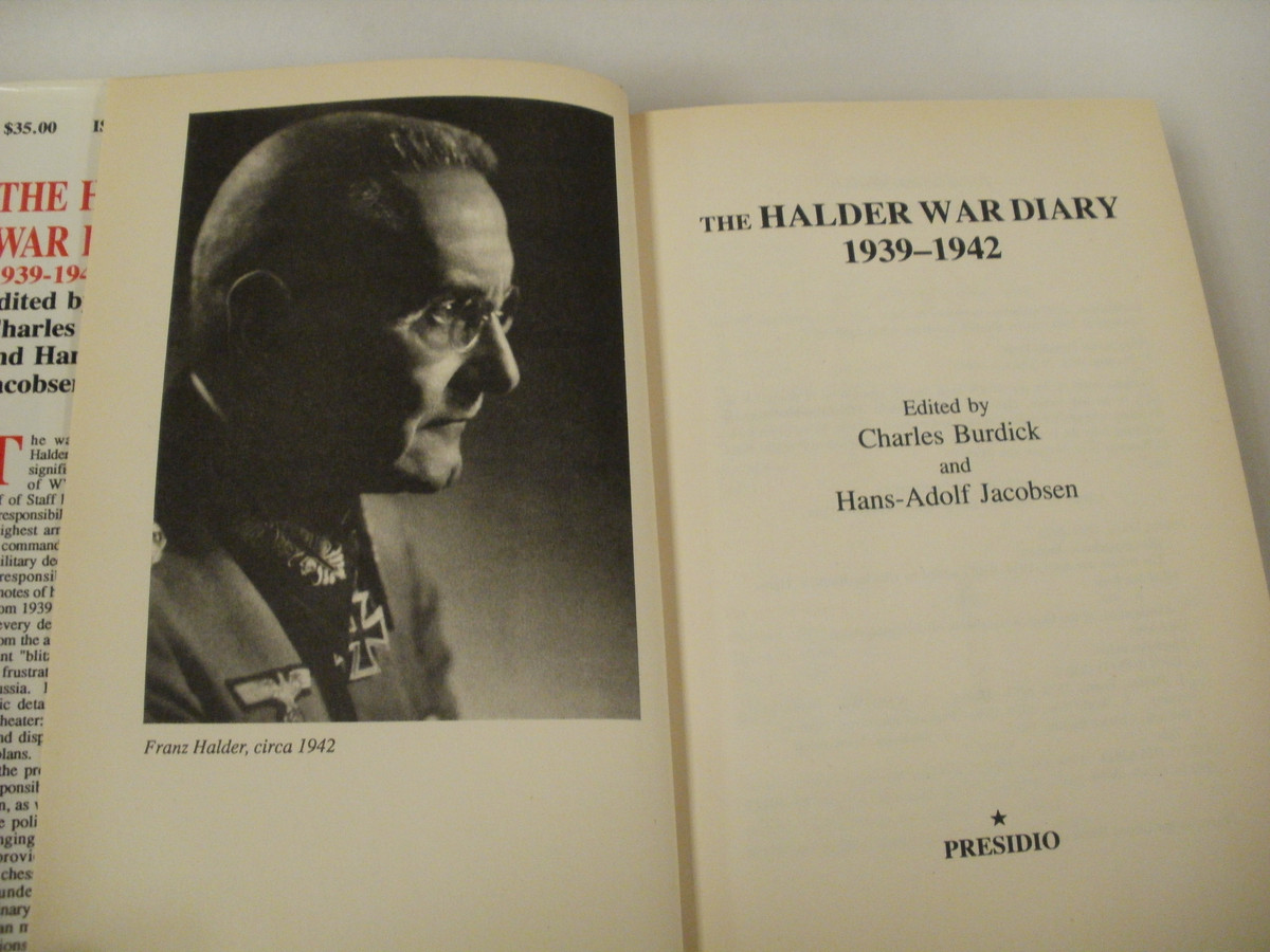Sau khi Thế chiến II kết thúc, nhật ký của Halder đã được quân đồng minh thu giữ. Với tư cách là tư liệu về tội phạm chiến tranh, vào năm 1948, chúng đã được xuất bản với phiên bản tiếng Đức có tựa đề Kriegstagebuch (Nhật ký chiến tranh) và bản dịch tiếng Anh.