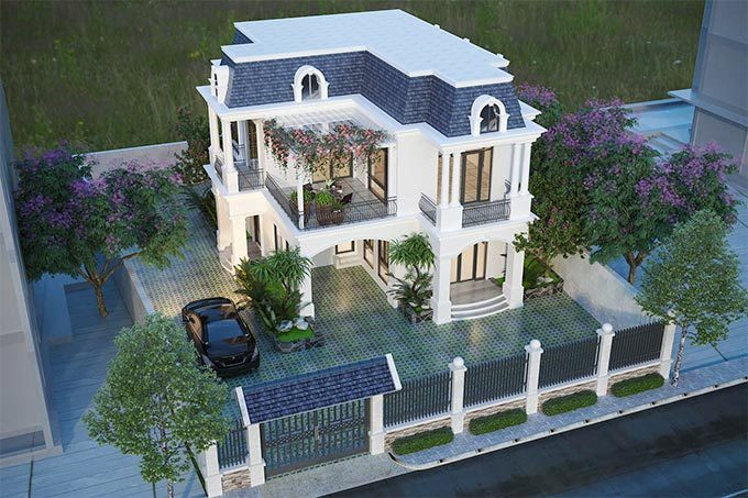 Biet thu tan co dien 2 tang xa hoa nhu buoc ra tu phim anh