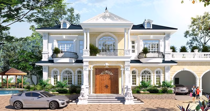 Biet thu tan co dien 2 tang xa hoa nhu buoc ra tu phim anh-Hinh-5