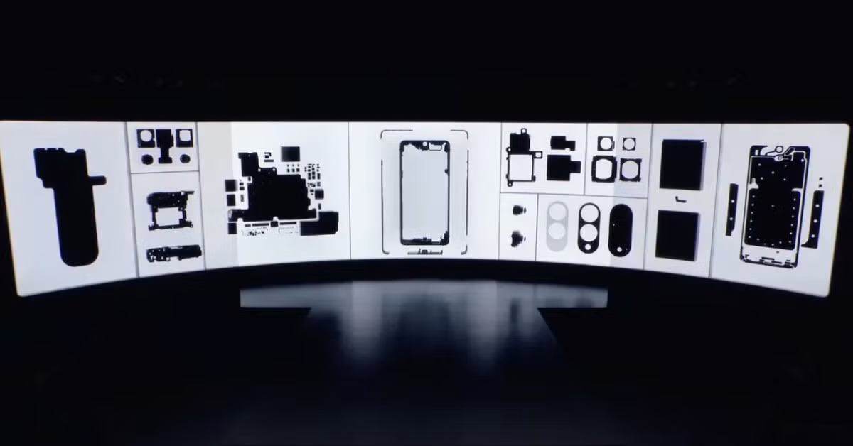 Không có thông số nào được tiết lộ ngoài hình ảnh một số linh kiện như buồng hơi tản nhiệt, camera, khung kim loại. Hãng trưng bày mô hình nhưng người xem không được chạm tay vào sản phẩm. Ảnh: Unpacked Live