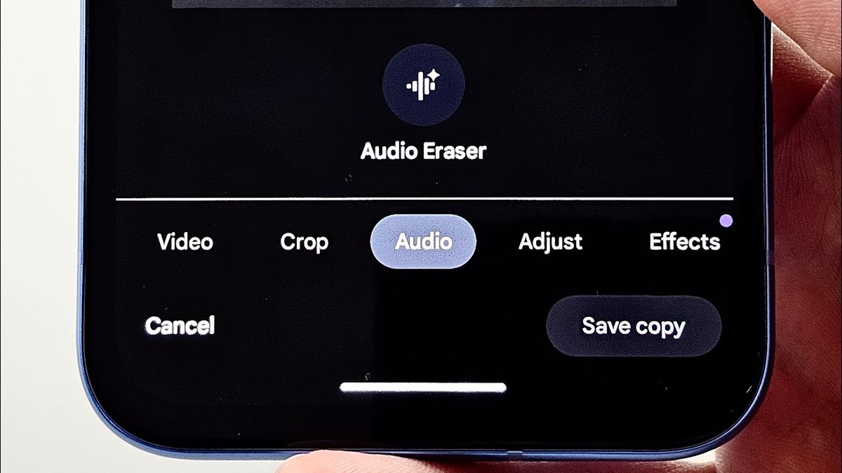 Chức năng AI tích hợp bao gồm Generative Edit nhận diện vật thể được nâng cấp và Audio magic Eraser hoàn toàn mới giúp lọc bỏ các thành phần âm thanh từ video đã quay. Ảnh: Live Unpacked