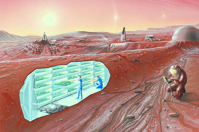 Cùng với việc xây dựng căn cứ trên sao Hỏa, việc tìm hiểu về phương thức để con người có thể sinh sống trên hành tinh xa lạ này đã trở thành một đề tài nóng bỏng. Ảnh: Mar One