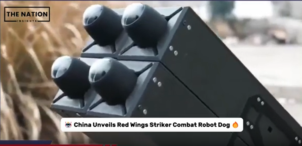 Trong các biến thể cho robot mà Trung Quốc đã công khai, có lẽ đây là biến thể có hỏa lực mạnh mẽ và đáng sợ nhất. Điều này cho thấy năng lực quốc phòng của Trung Quốc đang ngày càng phát triển. Ảnh: The Nation Insights