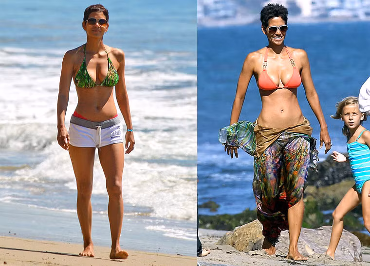Chính vì thế mỗi khi mặc bikini dạo bước trên biển, Halle Berry lại trở thành tiêu điểm của cánh săn ảnh.