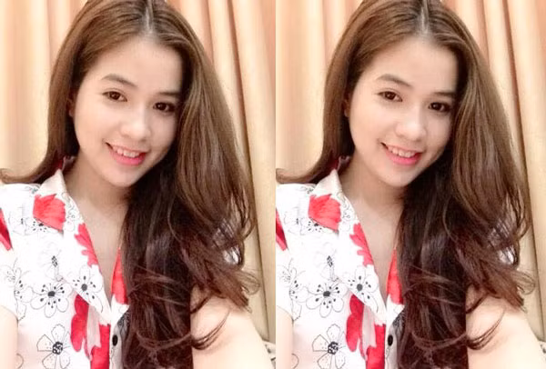 Trần Hương sở hữu gương mặt xinh đẹp với làn da trắng ngần.