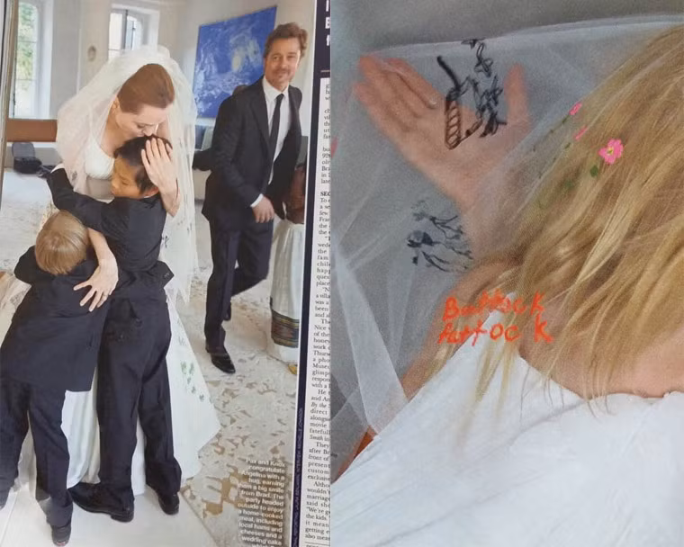 Jolie âu yếm ôm chặt con trai Pax và Knox.