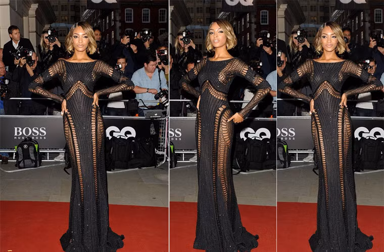 Người mẫu Jourdan Dunn hút ống kính máy ảnh nhờ bộ váy đen cut-out rất sexy.