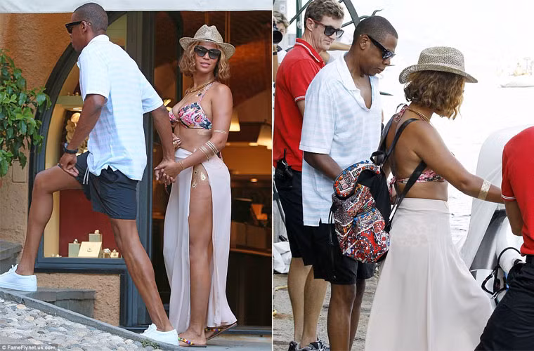 Hai vợ chồng Beyonce quấn quít không rời ở bất cứ nơi đâu.