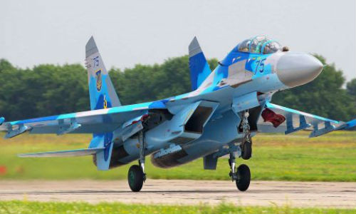Máy bay chiến đấu Su-27 của Không quân Ukraine.