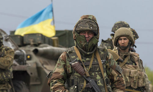 Binh sĩ Ukraine ở miền đông.