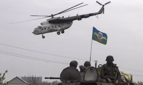 Trực thăng quân sự của Ukraine ở miền đông.