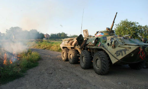 Xe bọc thép của Ukraine ở miền đông.