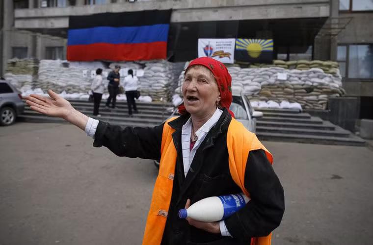 Bên trong thành phố Slavyansk, vẫn chưa có chiến sự xảy ra.