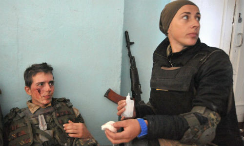 Binh sĩ Ukraine thương vong ở Donetsk.