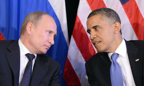 Tổng thống Nga Vladimir Putin và Tổng thống Mỹ Barack Obama.