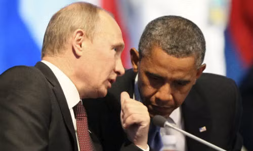 Tổng thống Nga Vladimir Putin và Tổng thống Mỹ Barack Obama.