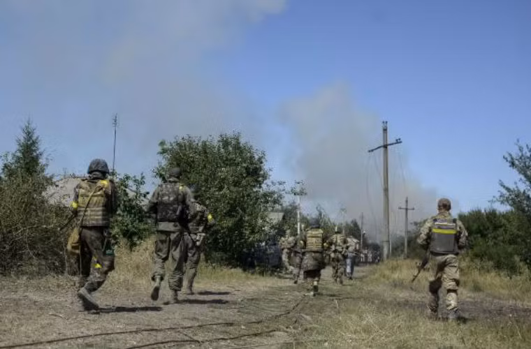 Binh sĩ Ukraine trong chiến dịch chống lực lượng ly khai ở Ilovaysk.