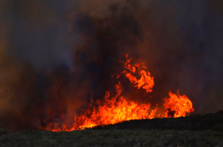 Ngọn lửa ở San Diego di chuyển lên vùng đồi gần thành phố San Marcos. Người đứng đầu lực lượng cứu hỏa ở San Diego, ông Javier Mainar cho biết địa hình phức tạp và nhiệt độ nắng nóng bất thường đã gây rất nhiều khó khăn cho công tác cứu hỏa.
